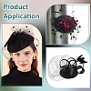 Velet Pillbox Stewardess Fascinator Hat Base for Millinery AJEW-WH0248-757B-5