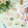 Flat Round Wooden Cabochons WOOD-WH0024-111-5