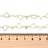 Brass Star Heart Link Chain Necklaces NJEW-M108-30G-3