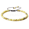 Adjustable Women's Yellow Turquoise(Jasper) Beaded Bracelet LS-CN3407-22-1