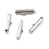 Non-Tarnish 304 Stainless Steel Slide On End Clasp Tubes X-STAS-C044-08B-P-2