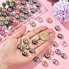 100Pcs Large Hole Dog Paw Prints Pattern Resin European Beads OPDL-YW0001-06-4