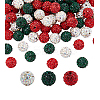 120Pcs 3 Colors Pave Disco Ball Beads RB-PH0001-42-7