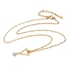 304 Stainless Steel Crystal Rhinestone Geometric Pendant Cable Chain Necklaces NJEW-Z073-01G-02-4