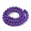 Synthetic Lava Rock Beads Strands G-S277-8mm-06-2