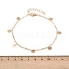 Alloy Colorful Rhinestone Chain Disc Butterfly Tassel 4 Layered Anklets for Women AJEW-A069-01B-G-4
