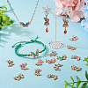48Pcs 12 Styles Alloy Enamel Connector Charms ENAM-TA0001-59-7