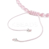 Natural White Moonstone & Natural Rose Quartz & Natural Pink Opal & Natural Rhodochrosite Gradient Color Round Bead with Nylon Thread BJEW-JB12917-01-4