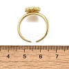 Brass Micro Pave Clear Cubic Zirconia Cuff Rings for Women RJEW-H247-27G-5
