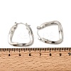 Non-Tarnish 304 Stainless Steel Trapezoid Hoop Earrings for Women EJEW-P202-05P-3