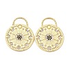 Brass Clear  Cubic Zirconia Pendants ZIRC-C024-27G-1