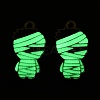 Halloween Theme Rack Plating Luminous Alloy Enamel Pendants ENAM-N056-228P-2