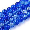 Transparent Crackle Baking Paint Glass Beads Strands X2-DGLA-T003-01A-03-1