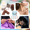 18Pcs 9 Colors Cat Eye Pendant Locking Stitch Markers HJEW-AB00637-6
