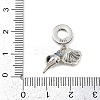 925 Sterling Silver Pave Sky Blue Cubic Zirconia European Dangle Charms KK-P324-11P-3