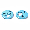 Spray Painted Brass Charms LS-KK-Q252-003D-3