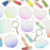 DIY Acrylic Disc Tassel Keychain Making Kits DIY-FS0006-01C-3