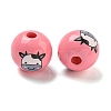 Natural Wood European Beads WOOD-F014-01G-1
