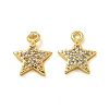 Rack Plating Brass Micro Pave Clear Cubic Zirconia Charms KK-Z045-12G-1