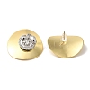Rack Plating Brass Micro Pave Clear Cubic Zirconia Stud Earrings EJEW-B062-03GP-01-2