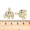 Brass Pave Cubic Zirconia Pendants KK-U009-02A-G-3