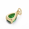 Brass Micro Pave Cubic Zirconia Pendants ZIRC-E164-64G-C-2