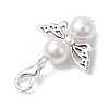 Angel Glass Pearl Pendant Decorations HJEW-JM02365-4