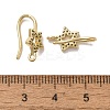 Rack Plating Brass Micro Pave Clear Cubic Zirconia Earring Hooks KK-A231-08G-3