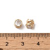 Brass Pave Clear Glass Multi Strand Links KK-C062-055G-2