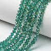 Electroplate Transparent Glass Beads Strands EGLA-A034-T2mm-H19-1