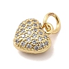Brass Micro Pave Cubic Zirconia Pendants KK-C137-01G-03-2