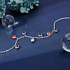 32Pcs 8 Color 304 Stainless Steel Rhinestone Charms STAS-UN0023-86-3