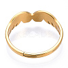Ion Plating(IP) 304 Stainless Steel Wing Adjustable Ring for Women LS-RJEW-T027-10G-4