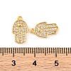 Brass Micro Pave Clear Cubic Zirconia Pendants KK-U017-06B-G-3