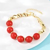 Brass Bead Bracelets BJEW-C112-09G-2
