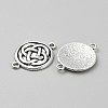 Tibetan Style Alloy Knot Connector Charms FIND-WH0432-92E-2