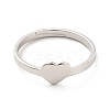 Non-Tarnish 201 Stainless Steel Heart Adjustable Ring for Women RJEW-F131-06P-2