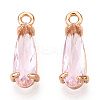 Faceted Glass Pendants GLAA-T010-004H-1