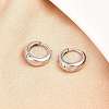 316 Surgical Stainless Hoop Earrings EJEW-C160-06B-P-1