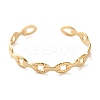 304 Stainless Steel Cuff Bangles for Women BJEW-K263-05G-04-2