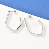 304 Stainless Steel Polygon Stud Earrings EJEW-P324-12P-1