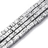 Electroplated Natural Lava Rock Beads Strands G-A256-B01-01C-1