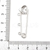 Heart Brass Brooch Findings KK-Z132-01P-01-3