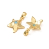Brass Micro Pave Light Sky Blue Cubic Zirconia Pendants CU-CBADD64-06G-2
