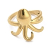 304 Stainless Steel Octopus Open Cuff Rings for Women STAS-Z101-13G-2