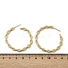 Brass Clear Cubic Zirconia C-Shaped Stud Earrings EJEW-L261-024G-5