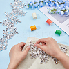 Acrylic Rhinestone Flower Appliques PATC-WH0017-03-6