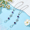 2Pcs Alloy Flower Pendant Decorations HJEW-ME0001-07A-4