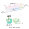 19.2G 12 Colors Frosted Transparent Acrylic Beads OACR-FS0002-18-4