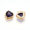 Brass Pave Cubic Zirconia Pendants ZIRC-T016-09-2